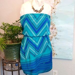 Express turquoise dress